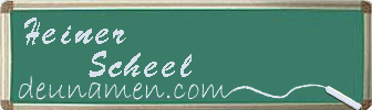 Heiner Scheel Visitenkarte
